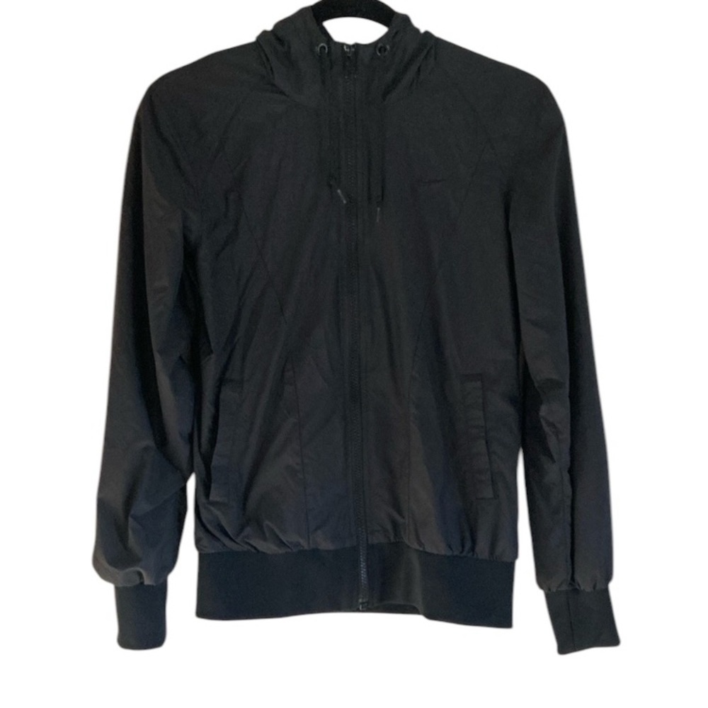 Nike Women’s Black Windbreaker Hooded Jacket, Size Medium